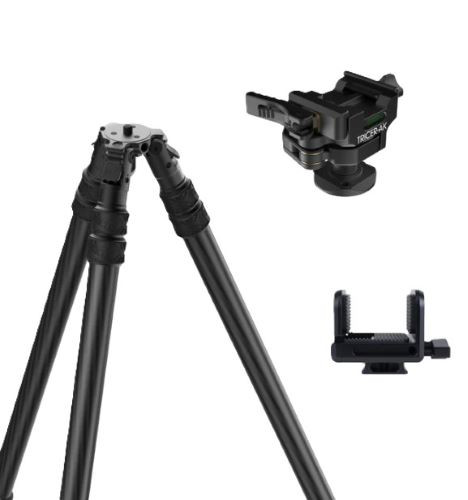 Tricer HK Tripod Kit with GC - 8X Carbon Fiber Construction and 1/4 Turn Twist Legs