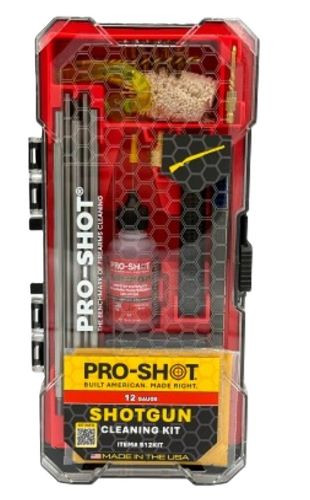 Pro-Shot Products .12 Gauge Shotgun Cleaning Kit - Heavy Duty Impact-Resistant Plastic Box