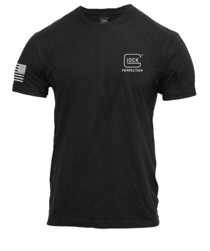 Glock Perfection Flag T-Shirt XX-Large Black Cotton Short Sleeve Tee