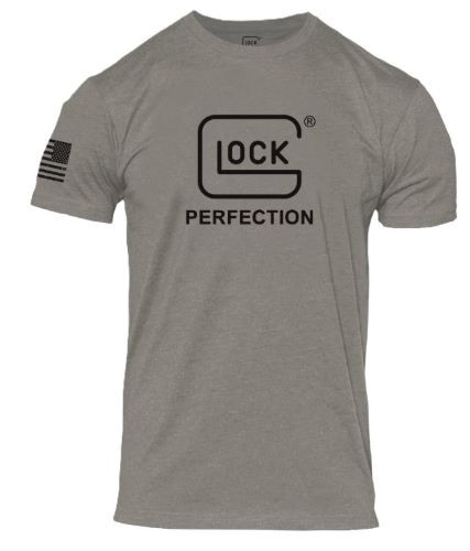 Glock Perfection TEE Short - Gray Cotton Short-Sleeve T-Shirt, X-Large