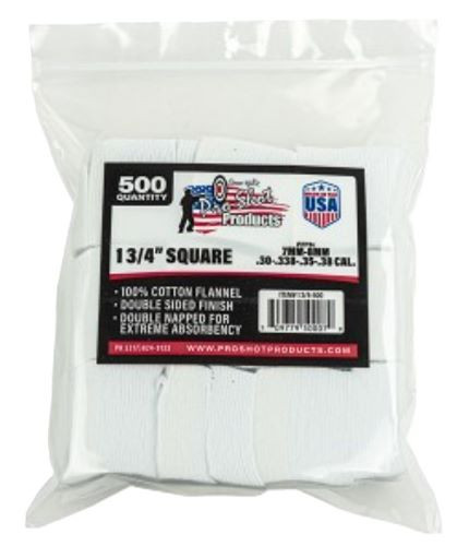 Pro-Shot Products 13/4-500 Cotton Cleaning Patch - Square, 1 3/4"