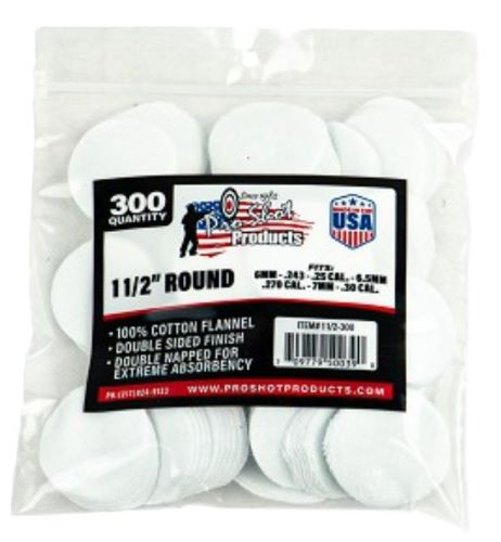 Pro-Shot Products 1 1/2-Inch Cotton Cleaning Patch with Superior Weave Technology