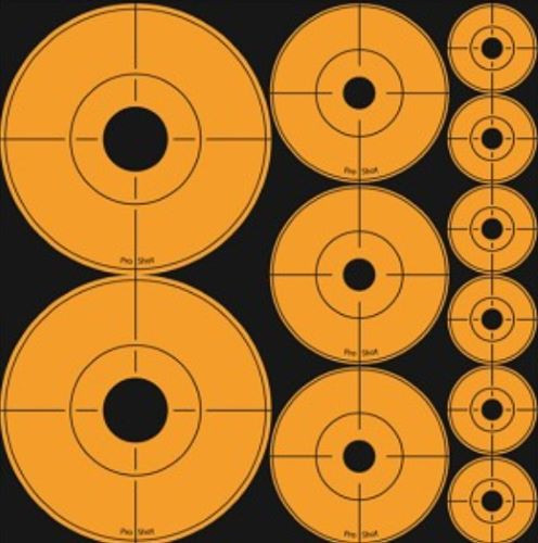 Pro-Shot Products Splattershot Target Assorted - 10 Pack with Adhesive Splattering Paper Dots