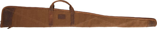 Palmetto Bag Co. 51-inch Long Gun Case with Adjustable Strap and Suede Lining - Tan Canvas and Leather Trim