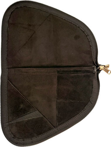 Palmetto Bag Co BPK9675-BKO Medium Leather Handgun Case with Suede Lining