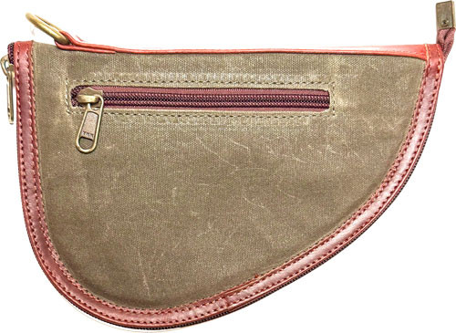 Palmetto Bag Co Small Pistol Case in Green with Canvas and Leather Trim