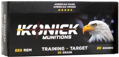 IKONICK USA 223 Remington 55 Grain FMJ Ammunition - 20 Rounds per Box