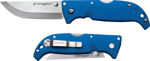Cold Steel Finn Wolf 3.5-Inch Blue Folding Knife with Tri-Ad Lock and Stainless Steel Blade