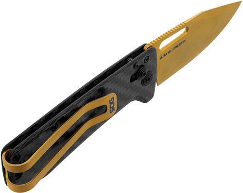 SOG Ultra XR Carbon Knife with Gold Blade Finish, Part Number 12630257