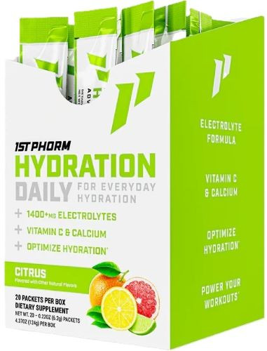 1ST PHORM Hydration Sticks Citrus Flavor, 20 Sticks per Box