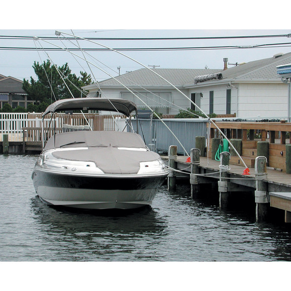 Monarch Marine Nor'Easter 2 Piece Mooring Whips for Boats up to 30 Feet - Adjustable Solid Fiberglass Design