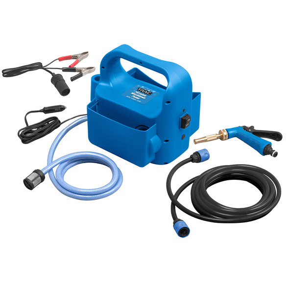 TRAC Outdoors Portable Washdown Pump Kit – High-Pressure Boat and RV Cleaning System