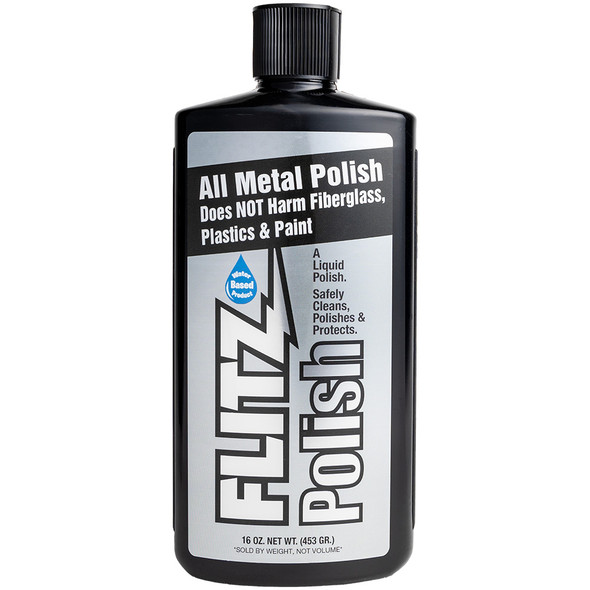 Flitz Liquid Polish - 16 oz. Bottle for Metal and Surface Restoration