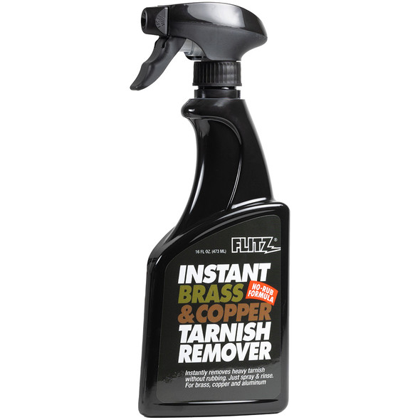 Flitz Instant Brass & Copper Tarnish Remover - 16 oz Spray for Heavy Tarnish & Rust Removal