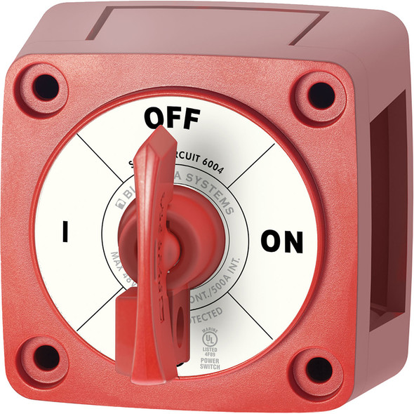 Blue Sea Systems 6004 Single Circuit ON-OFF Switch with Locking Key - Red