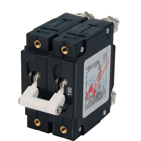 Blue Sea Systems C-Series Double Pole Circuit Breaker 100A - Model 7258