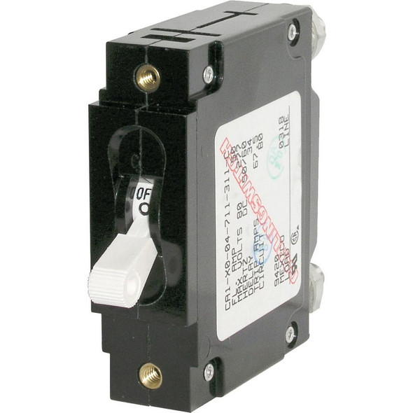 Blue Sea Systems C-Series Toggle Single Pole Switch, 20A - White