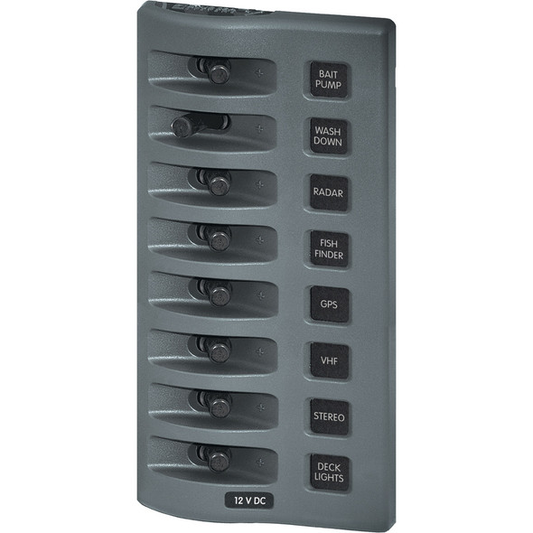 Blue Sea Systems WeatherDeck 12V DC Waterproof Switch Panel - 8 Position