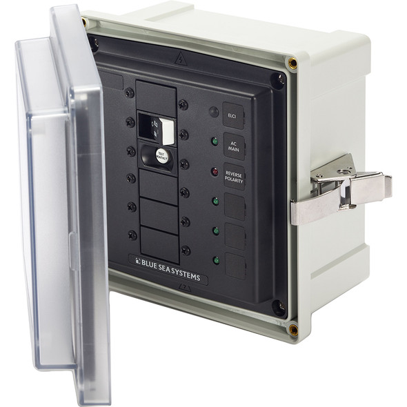 Blue Sea Systems 3116 SMS Panel Enclosure with ELCI (30A) and 3 Blanks - 120V