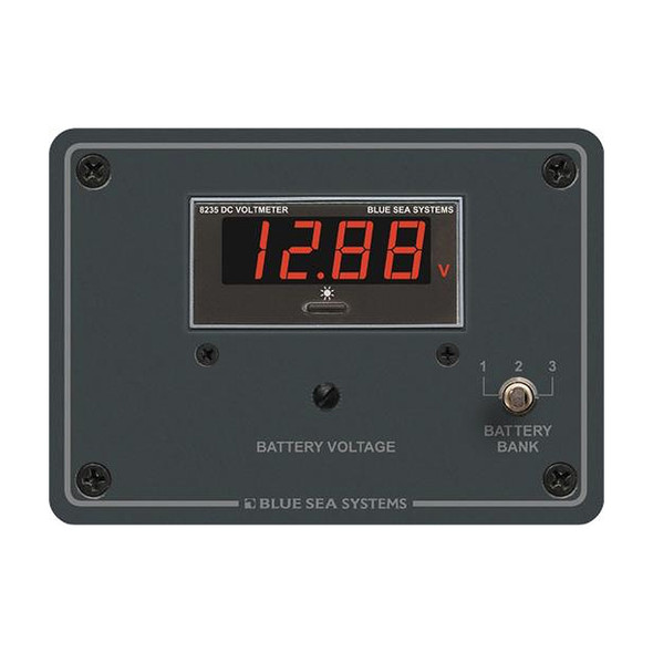Blue Sea Systems 8051 DC Digital Voltmeter Panel for 7-60V DC Systems