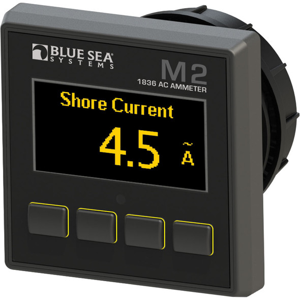 Blue Sea Systems 1836 M2 AC Ammeter - Dual Circuit, Bright OLED Display, Programmable Ratios