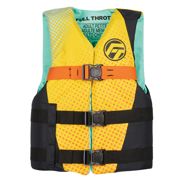 Full Throttle Teen Nylon Life Jacket - Yellow/Black for Watersports
