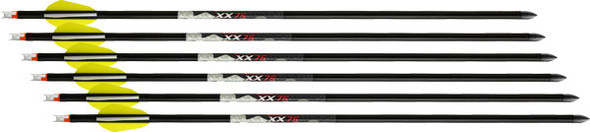 Ten Point Wicked Ridge XBOW Arrow 23.25 Inches with 2-Inch Easton Bully Boattail Vane, .305 Inch Inside Diameter, and 435 Grain Weight