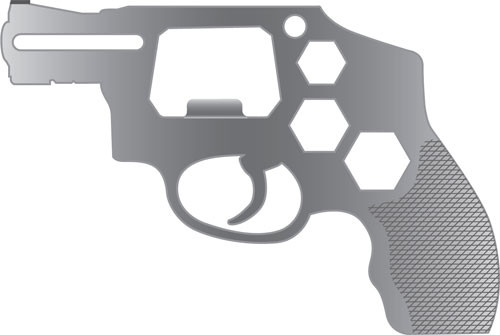 Smith & Wesson S&W Revolver Novelty Multi-Tool with Carabiner, 7 Tools