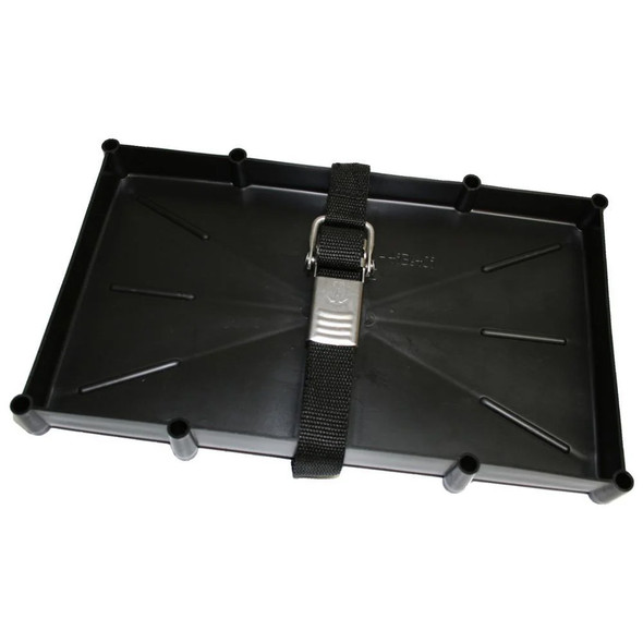 T-H Marine 27 Series Battery Holder Tray with Stainless Buckled Strap