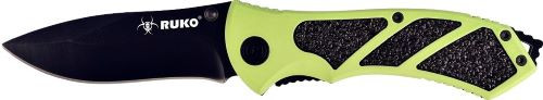 Ruko RUK0061HGCS Folder with 3.25-Inch Stainless Steel Blade and Green Handle