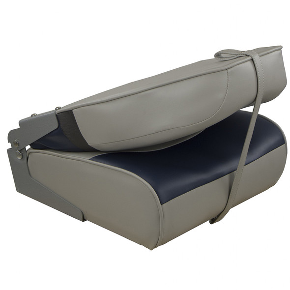 Springfield Marine Premium Wave Folding Seat - Grey/Blue with Meteor Stripe