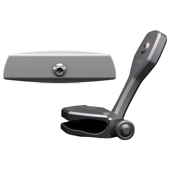 PTM Watersports Mirror/Bracket Kit with VR-140 Elite Mirror & ZXR-361 Titanium Grey