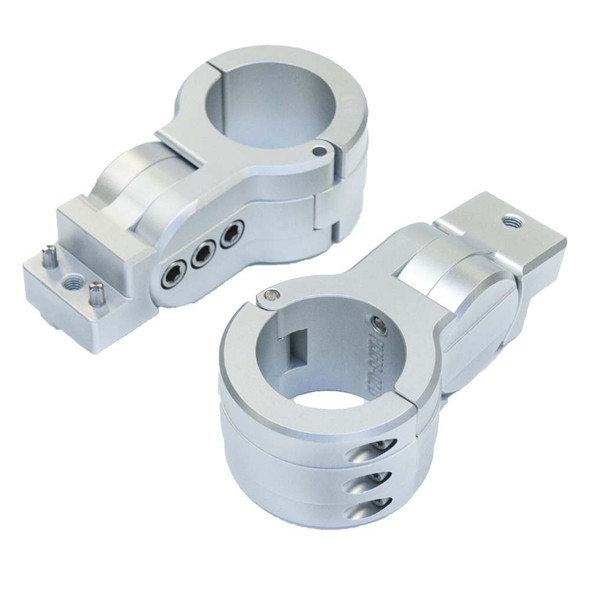 PTM Watersports Board Rack Mounts - 2.5 Inch Silver Pipe Clamp (Pair)