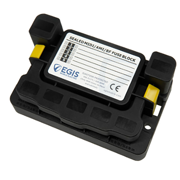 Egis Mobile Electric MIDI 5x Fuse Block with Sealed Cover - Marine Grade, IP67 Protection