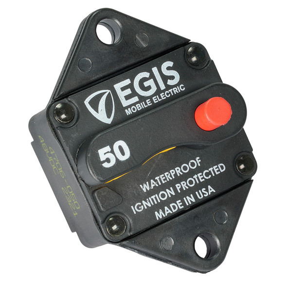 Egis 50A Panel Mount Circuit Breaker - 285 Series for 12V-48V DC Systems