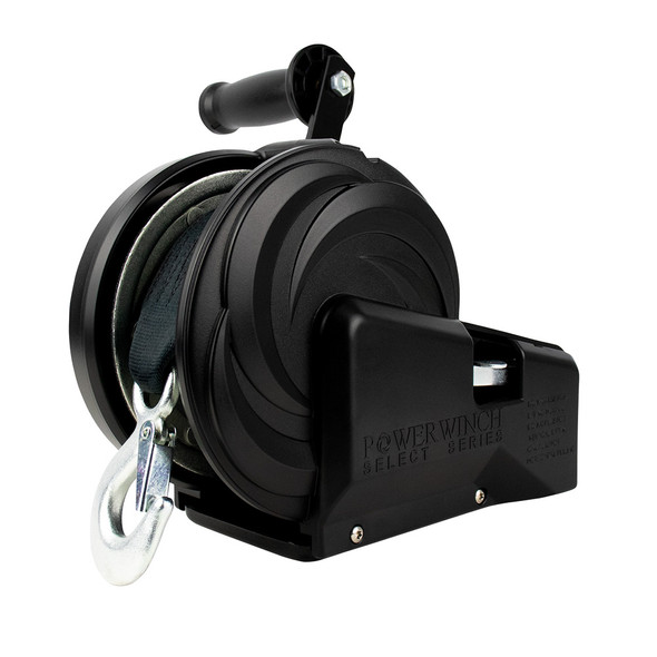 Powerwinch Select Series 2,500 lb Capacity Winch with 2-Speed Operation and 8-Inch Crank Arm in Carbon Black