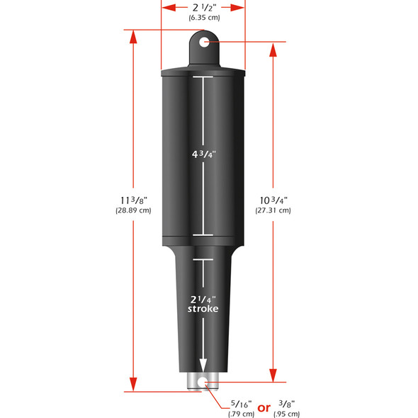 Lenco Marine 101XD Extreme Duty 12V Electric Actuator with 2-1/4 Inch Stroke and Mounting Hardware