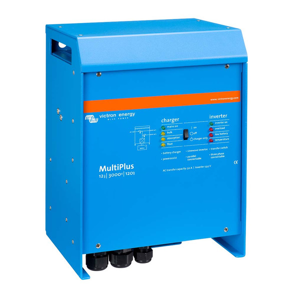 Victron Energy MultiPlus Inverter/Charger 12 VDC - 3000VA - 120VAC with 120 Amp Battery Charger and 50 Amp Transfer Switch