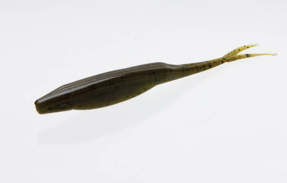 Zoom Bait Super Fluke 10BG Green Pumpkin - Versatile Soft Plastic Lure for Freshwater Fishing
