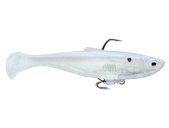 Z-MAN Fishing Products SWAG LT 5" White Back Shad — Premium Soft Plastic Lure for Bass and Saltwater Fishing