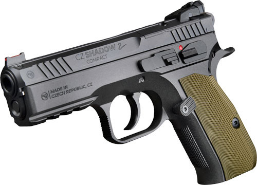 CZ Custom Shadow 2 Compact 9mm Pistol with OD Green Aluminum Grips