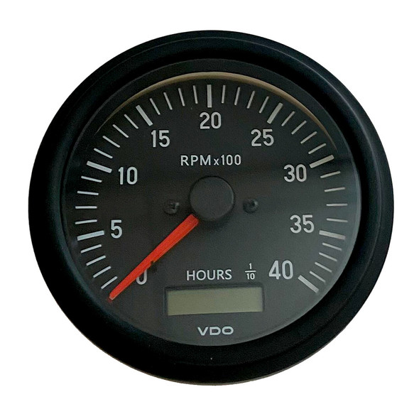 VDO Cockpit International Gen II 4K RPM Tachometer with Hourmeter - Reliable 12V Performance Gauge