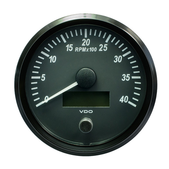VDO SingleViu 4-Inch Tachometer with 4000 RPM Range and J1939 CAN Compatibility