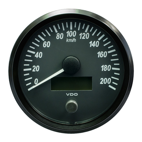 VDO SingleViu 4-Inch Speedometer - 200 KM/H with J1939 CAN and Analog Compatibility