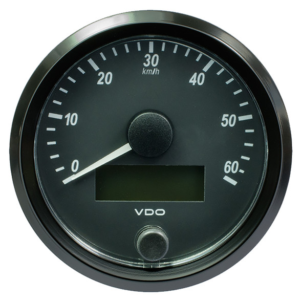 VDO SingleViu 80mm Speedometer - 60 KM/H, J1939 CAN & Analog Compatible