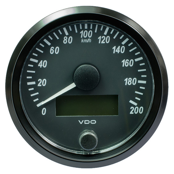 VDO SingleViu 80mm (3-1/8 Inch) Speedometer – 200 KM/H with J1939 CAN Compatibility