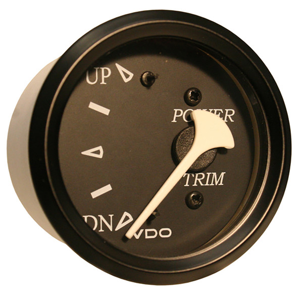 VDO Cockpit Marine Trim Gauge for Mercury, Volvo, Yamaha Engines 2001+ - Black Dial and Bezel