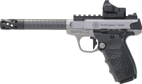 Smith & Wesson SW22 PC Victory Target Semi-Auto Rimfire Pistol with Crimson Trace Red Dot Sight and Tandemkross HiveGrips