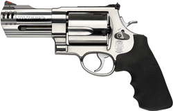 Smith & Wesson S&W 500 500SW 4-Inch Revolver with Adjustable Sight and Stainless Finish