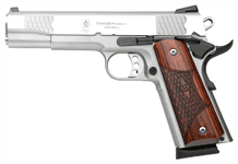 Smith & Wesson 1911 ES .45 ACP Semi-Auto Pistol with 5-Inch Stainless Steel Barrel and Wooden Laminate Grip